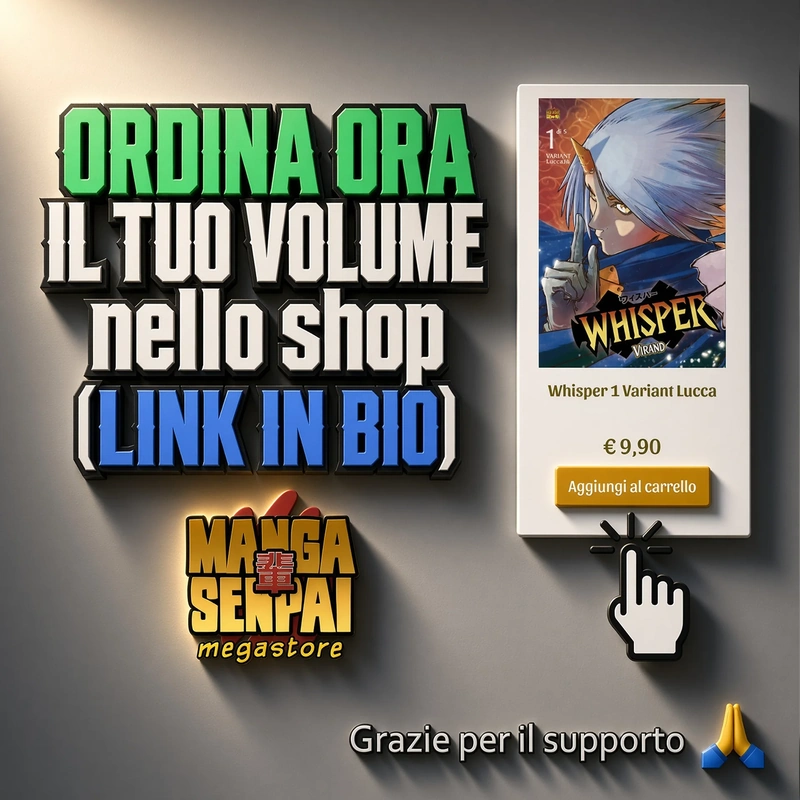 Whisper Lucca variant cover with Hake in profile, from the creator’s promotional artwork.